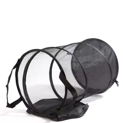 Panier à linge pliable durable – sac de rangement en maille avec cadre, organisateur pratique pour tri du linge, salle de bain ou buanderie